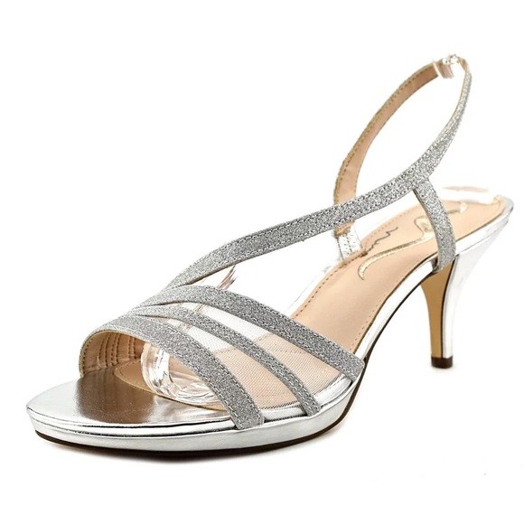 Nina Shoes - NIB Nina Nelda Silver Glitter Slingback